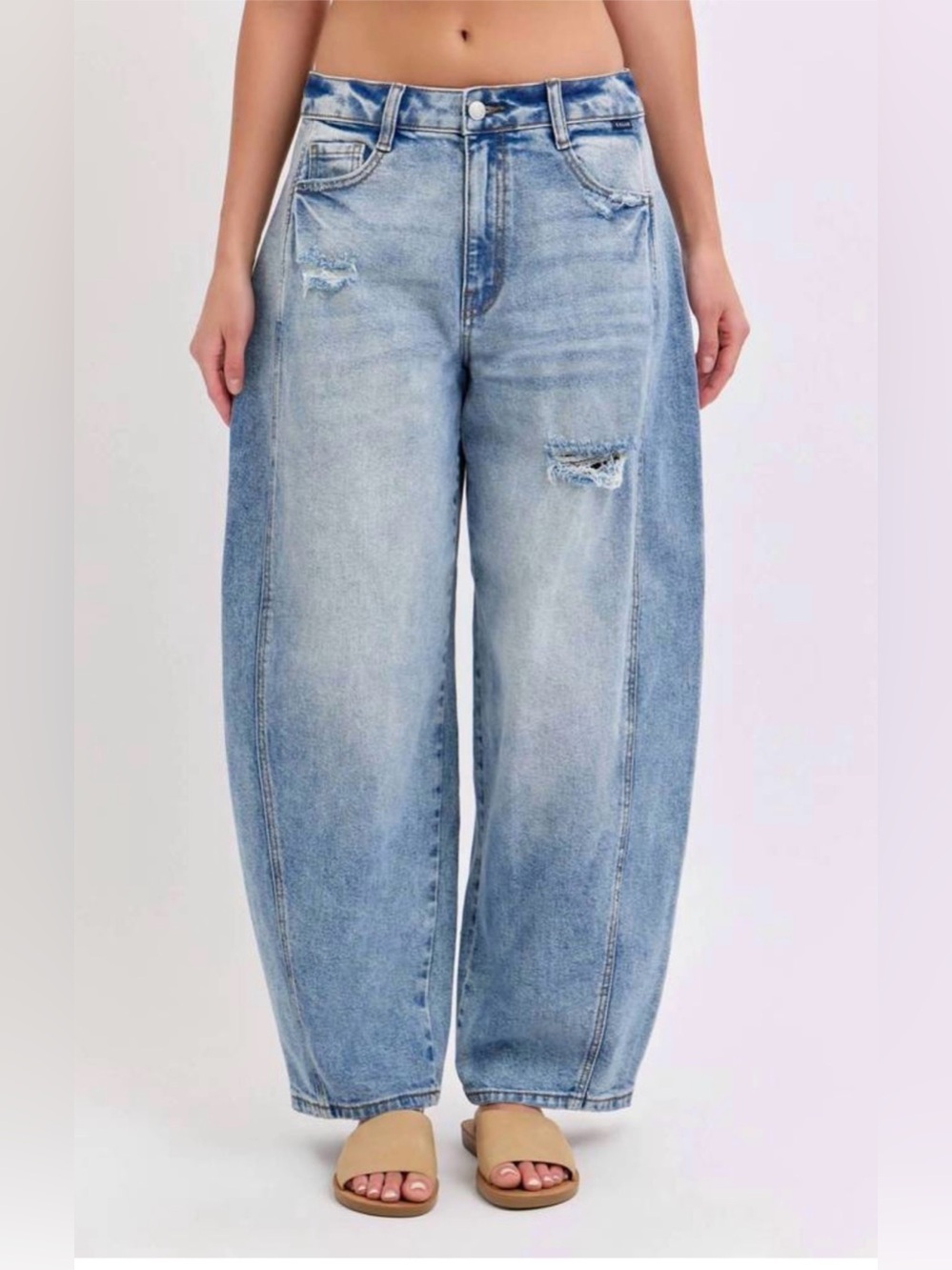Cello Light Blue barril Jeans